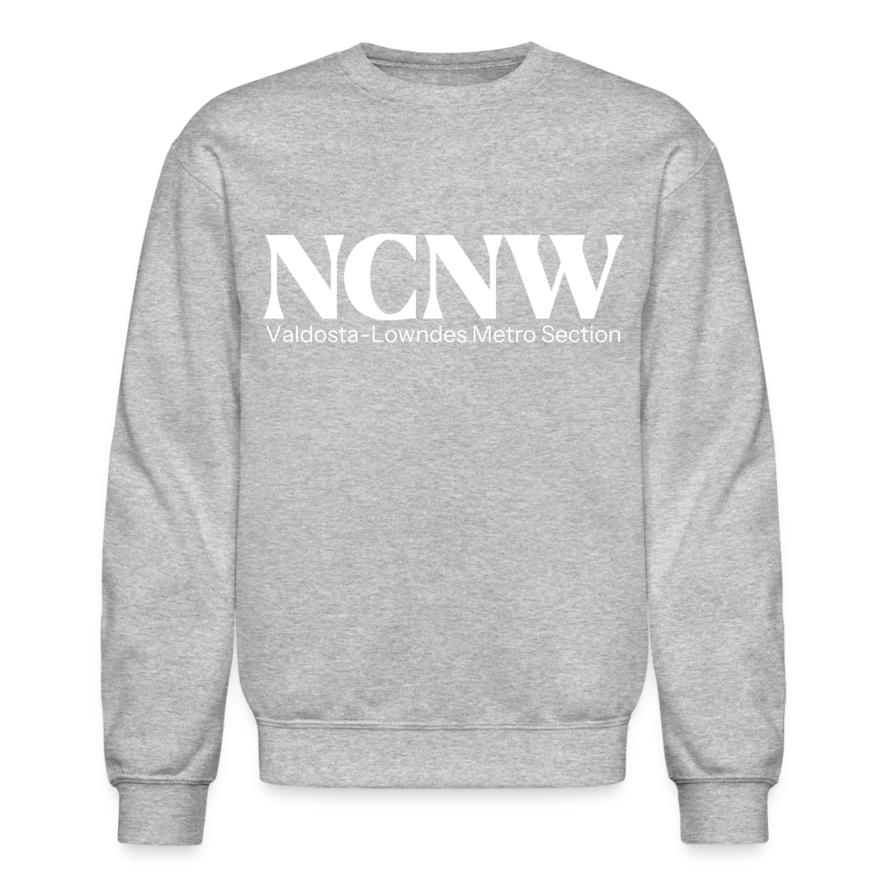 Valdosta-Lowndes Metropolitan Section NCNW Crewneck Sweatshirt - heather gray