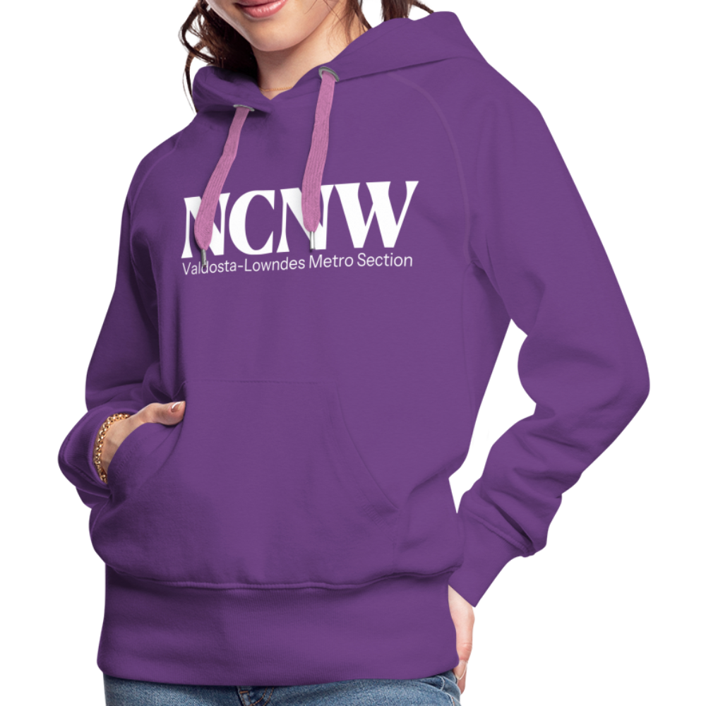 Valdosta-Lowndes Metropolitan (White) Women’s Premium Hoodie - purple 