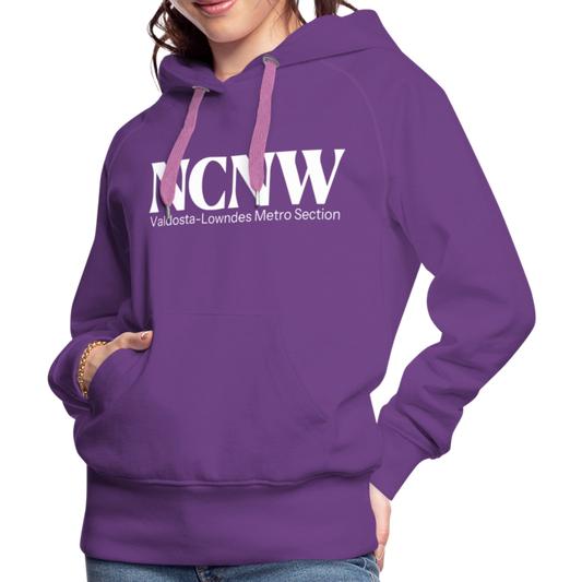 Valdosta-Lowndes Metropolitan (White) Women’s Premium Hoodie - purple 