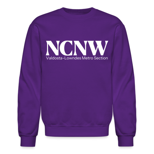 Valdosta-Lowndes Metropolitan Section NCNW Crewneck Sweatshirt - purple