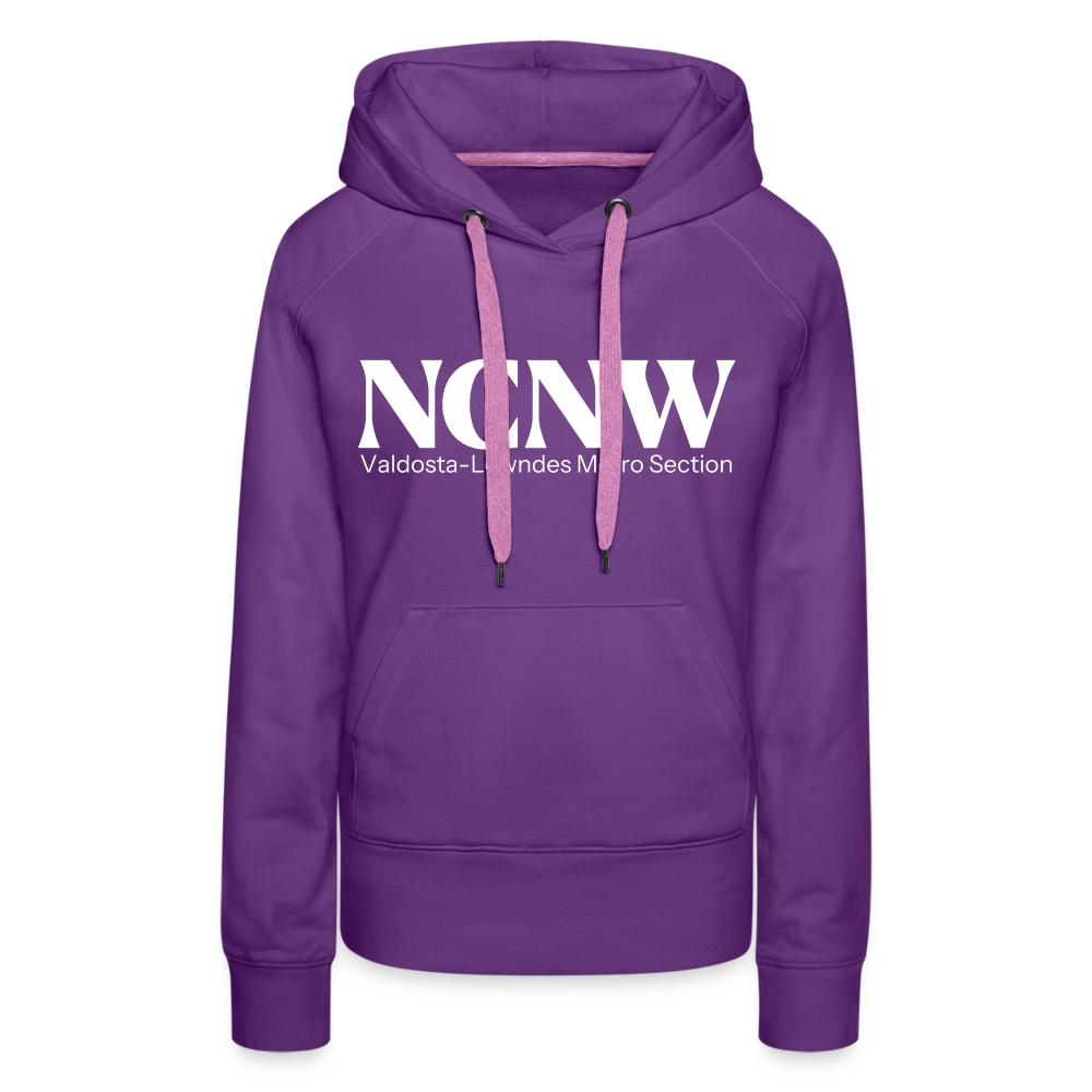 Valdosta-Lowndes Metropolitan (White) Women’s Premium Hoodie - purple 