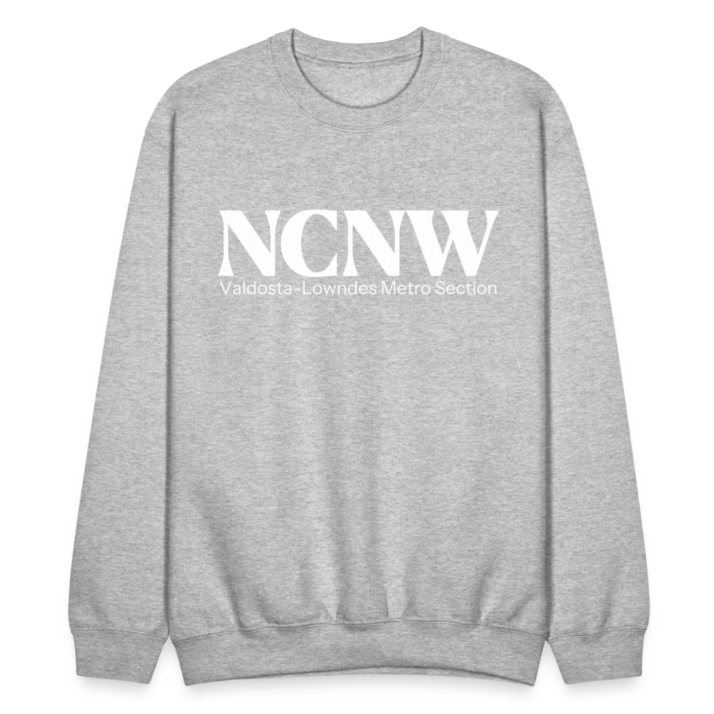 Valdosta-Lowndes Metropolitan Section NCNW Crewneck Sweatshirt - heather gray