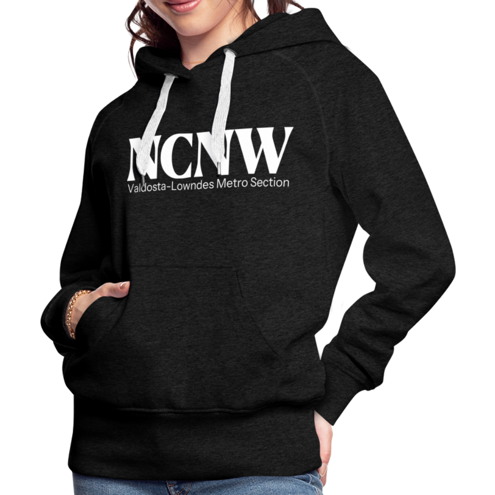 Valdosta-Lowndes Metropolitan (White) Women’s Premium Hoodie - charcoal grey