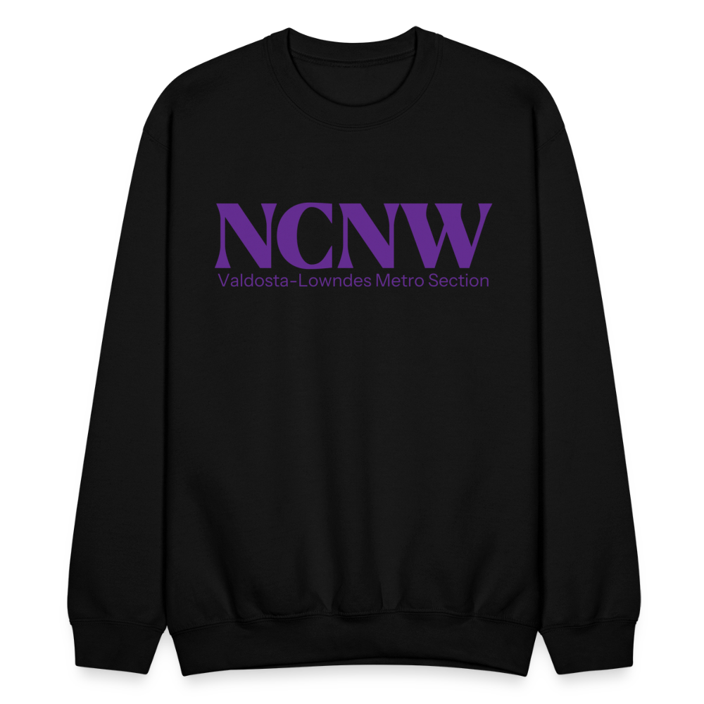 Valdosta-Lowndes Metropolitan Section (Purple) Crewneck Sweatshirt - black