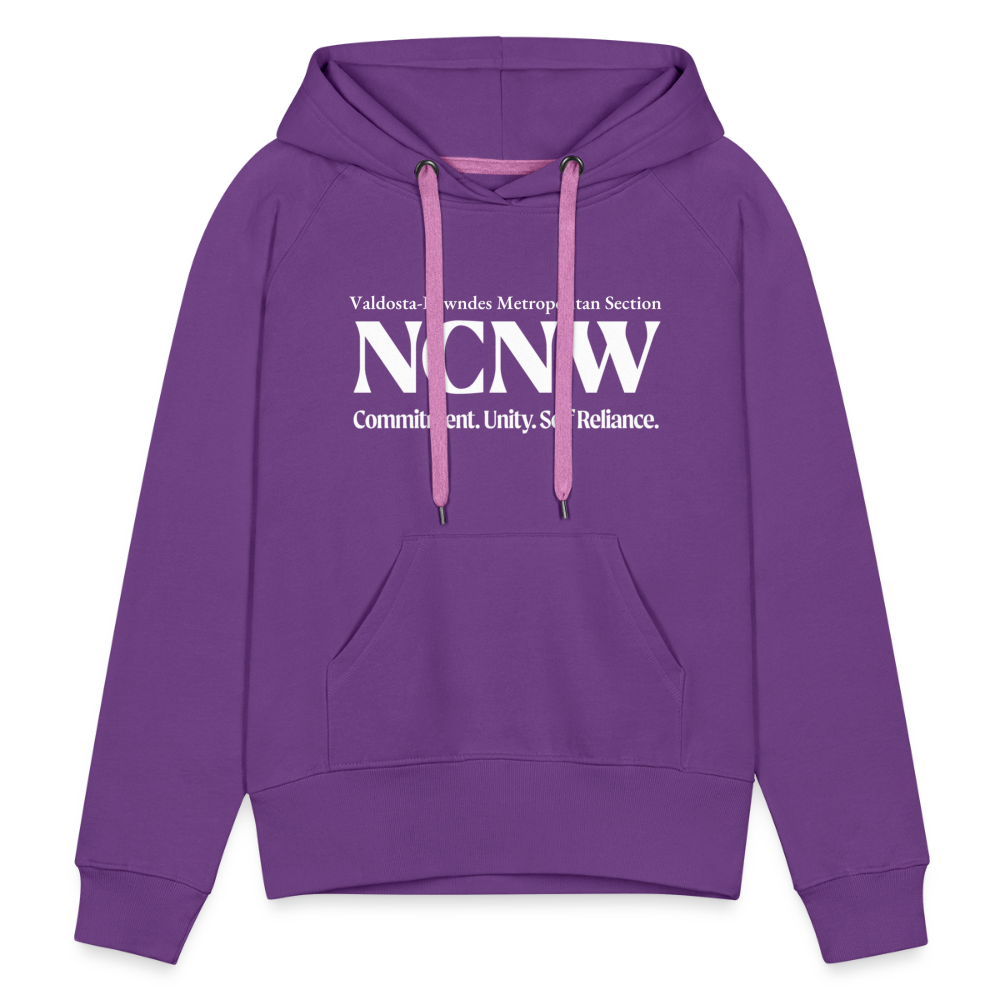 Valdosta-Lowndes Metropolitan (White) Women’s Premium Hoodie - purple 