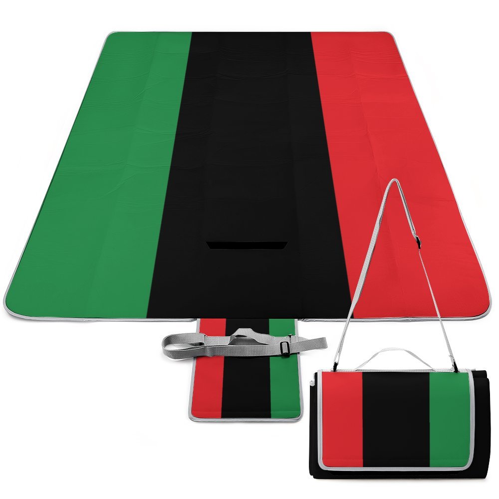 Square Picnic Mat Pan African RBG Flag Square Picnic Mat