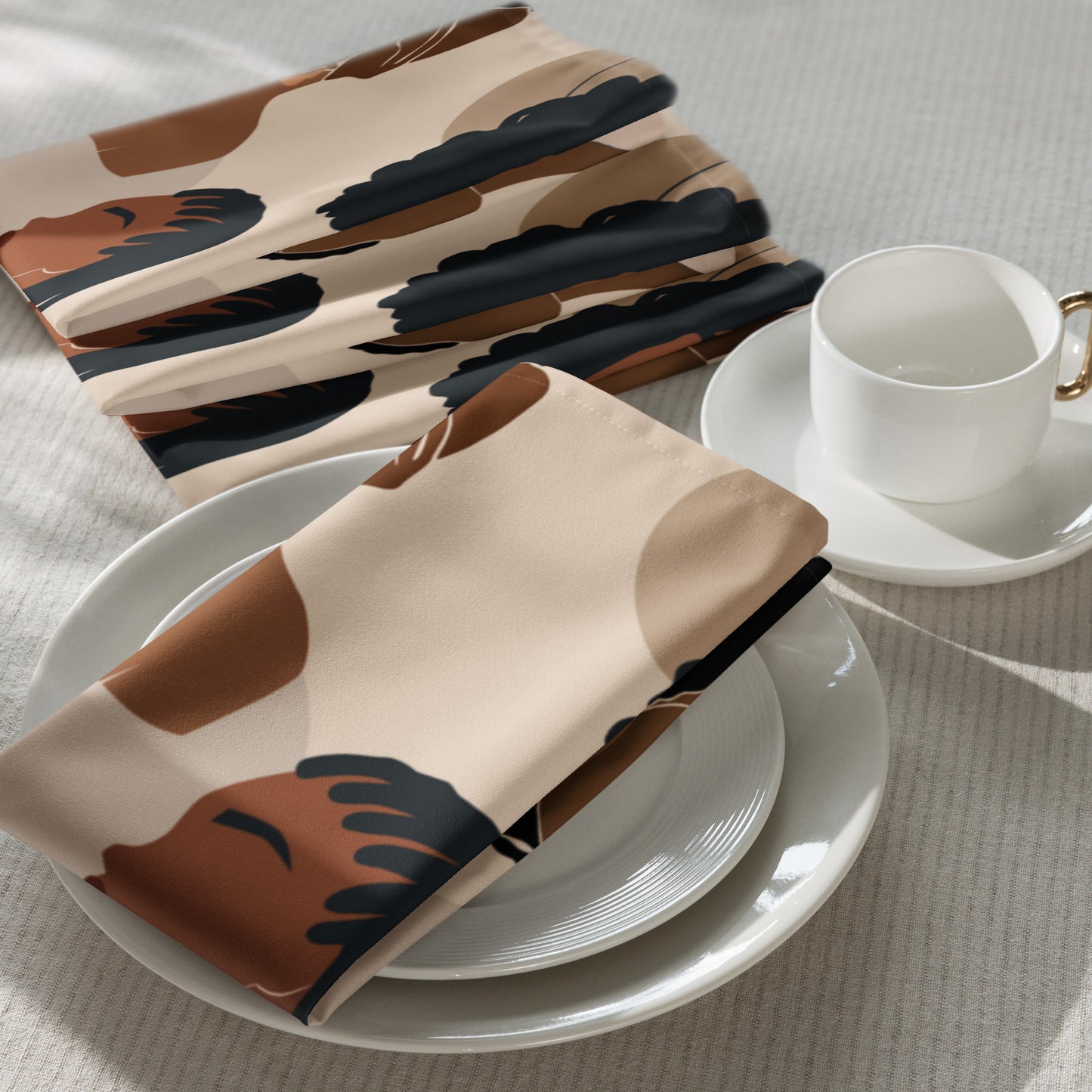 Elegant Melanin Goddess Cloth Napkin Set