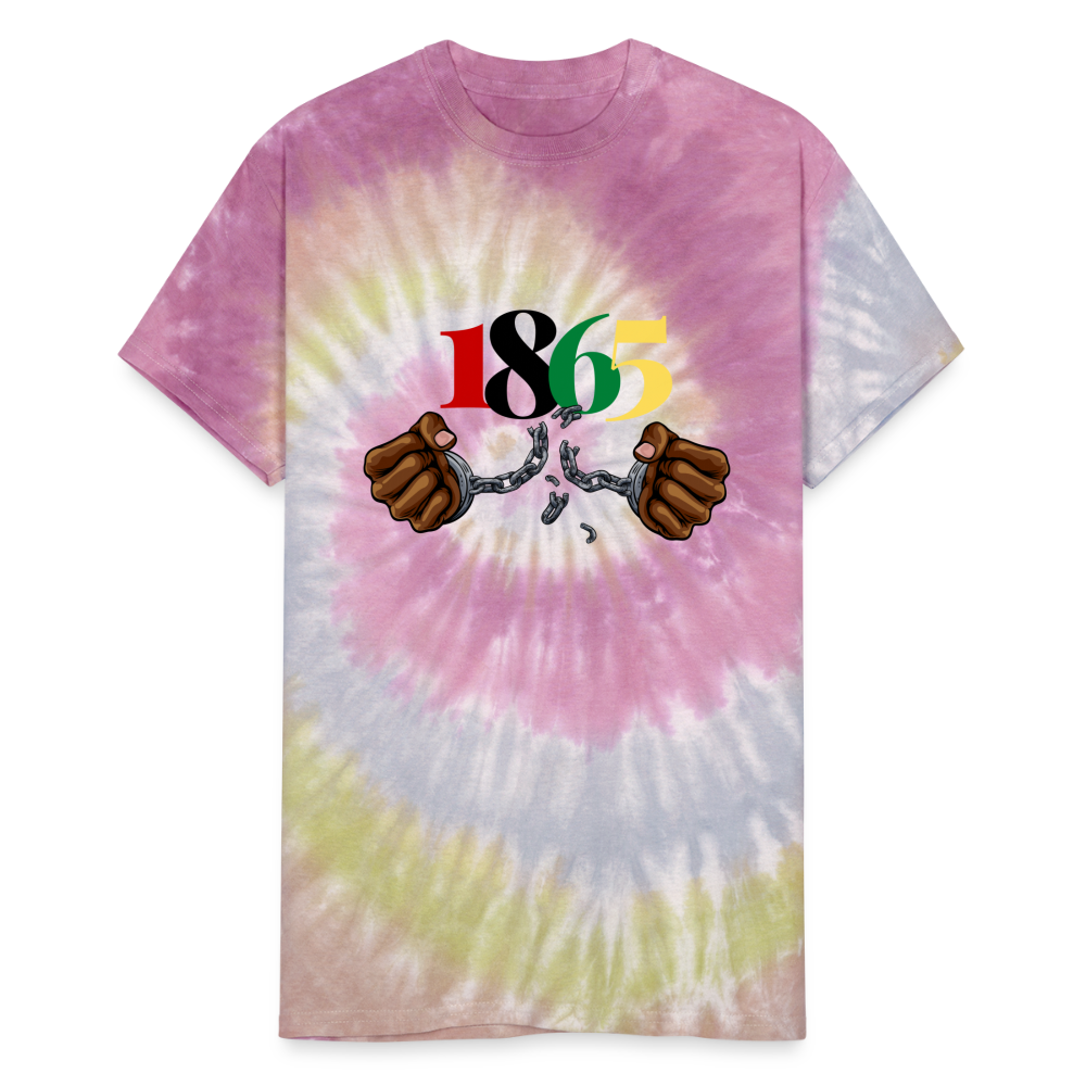 1865 Juneteenth Unisex Tie Dye T-Shirt - Desert Rose