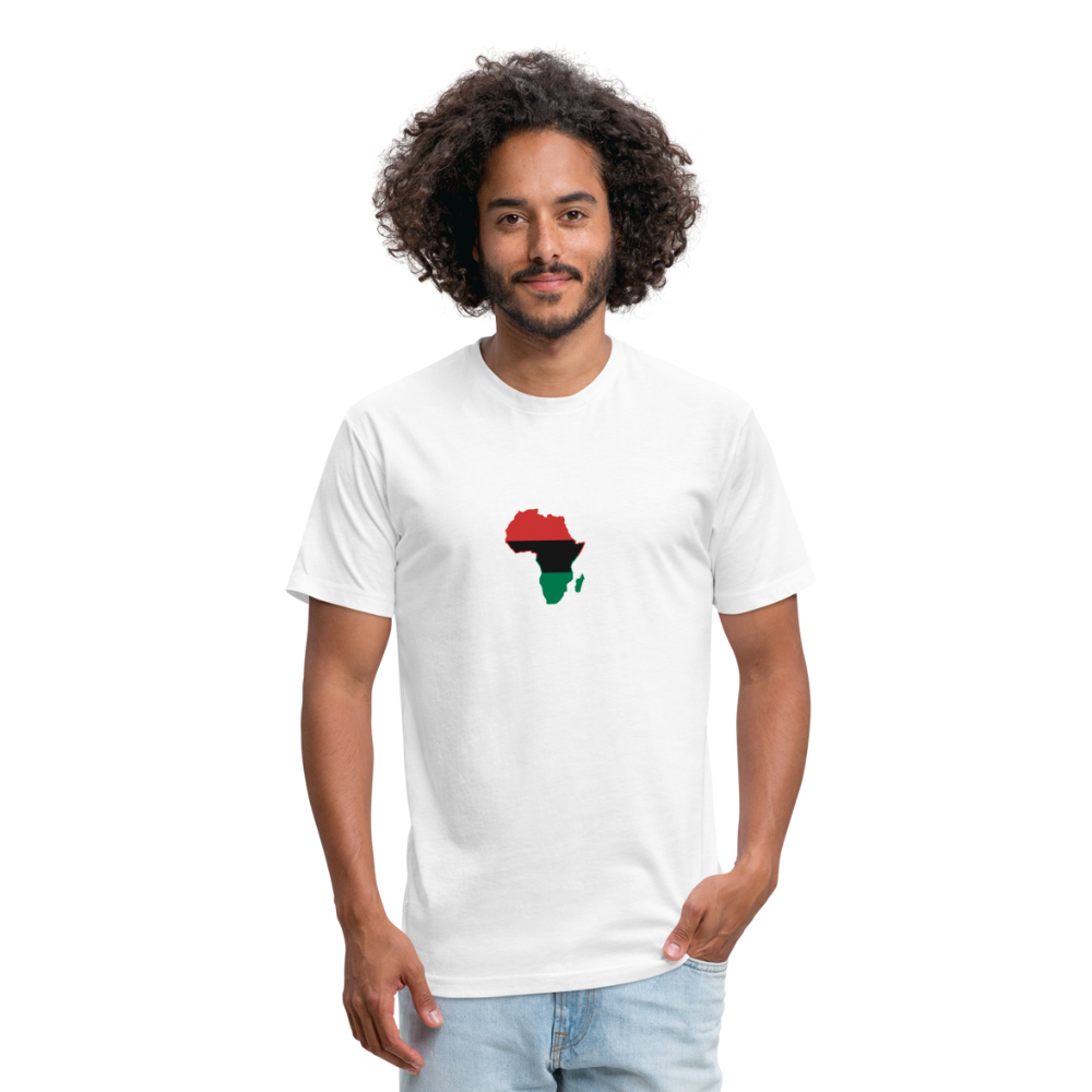 Unapologetically Black RBG Unisex Fitted Cotton/Poly T-Shirt (Style 2) - white