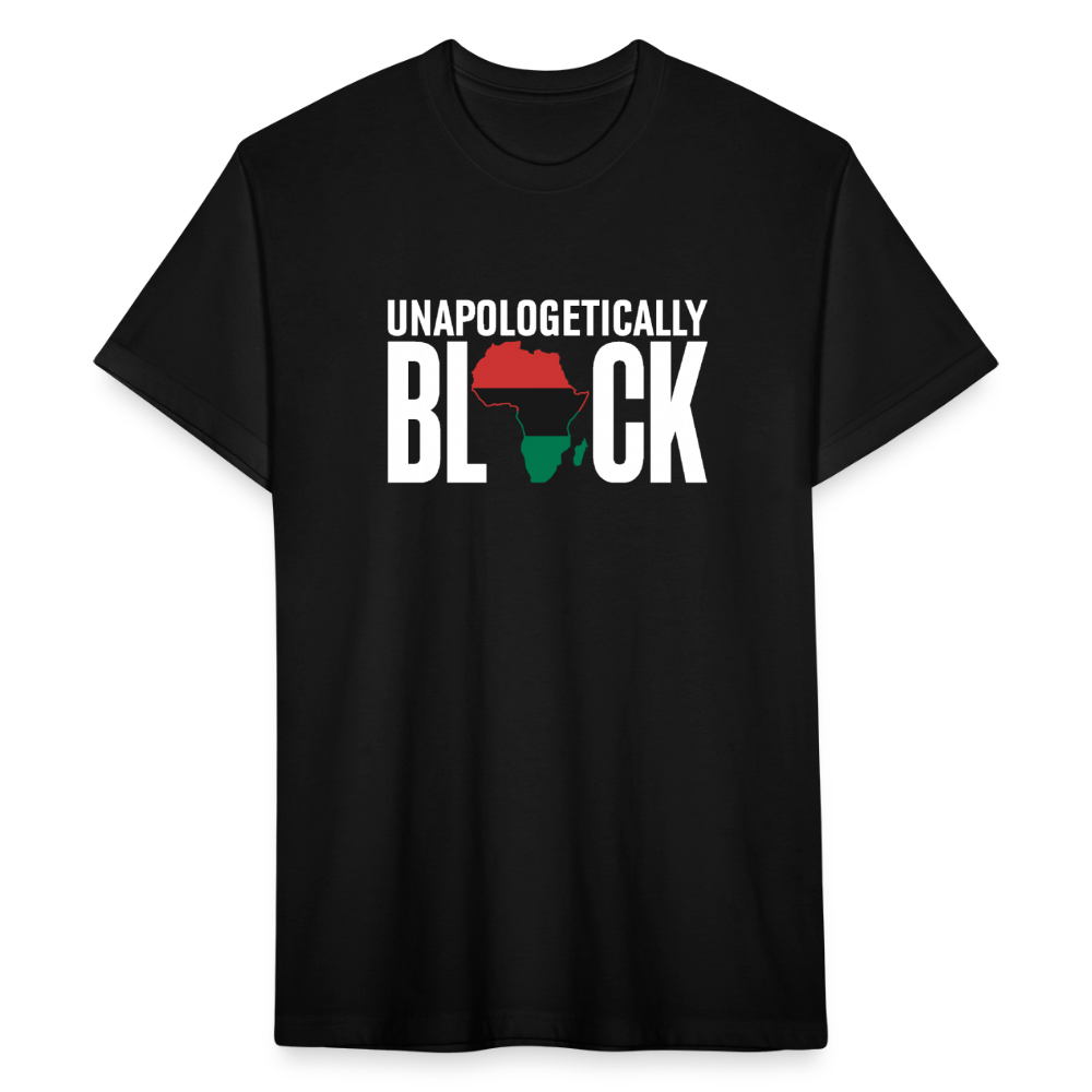 Unapologetically Black RBG Unisex Fitted Cotton/Poly T-Shirt (Style 2) - black