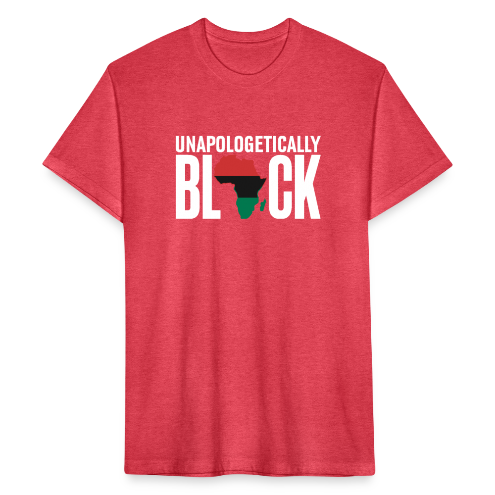 Unapologetically Black RBG Unisex Fitted Cotton/Poly T-Shirt (Style 2) - heather red