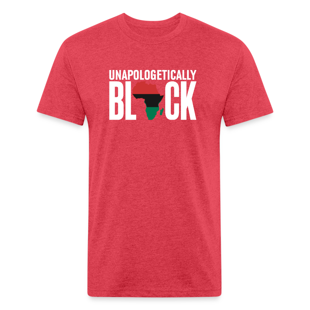 Unapologetically Black RBG Unisex Fitted Cotton/Poly T-Shirt (Style 2) - heather red