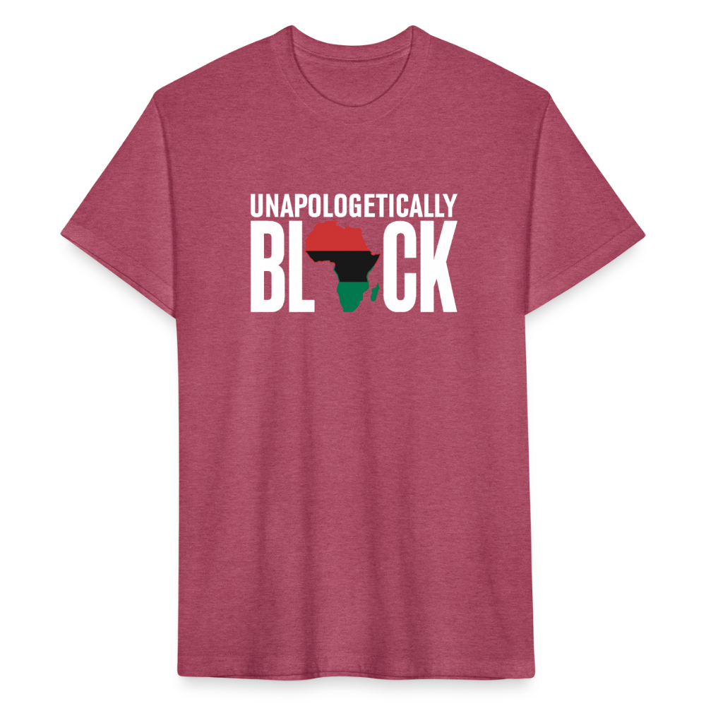 Unapologetically Black RBG Unisex Fitted Cotton/Poly T-Shirt (Style 2) - heather burgundy