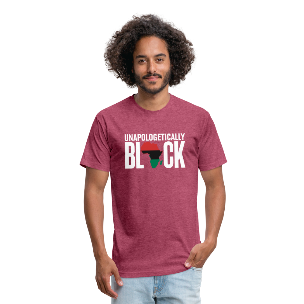 Unapologetically Black RBG Unisex Fitted Cotton/Poly T-Shirt (Style 2) - heather burgundy