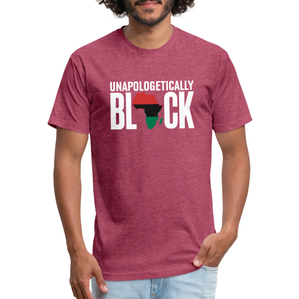 Unapologetically Black RBG Unisex Fitted Cotton/Poly T-Shirt (Style 2) - heather burgundy