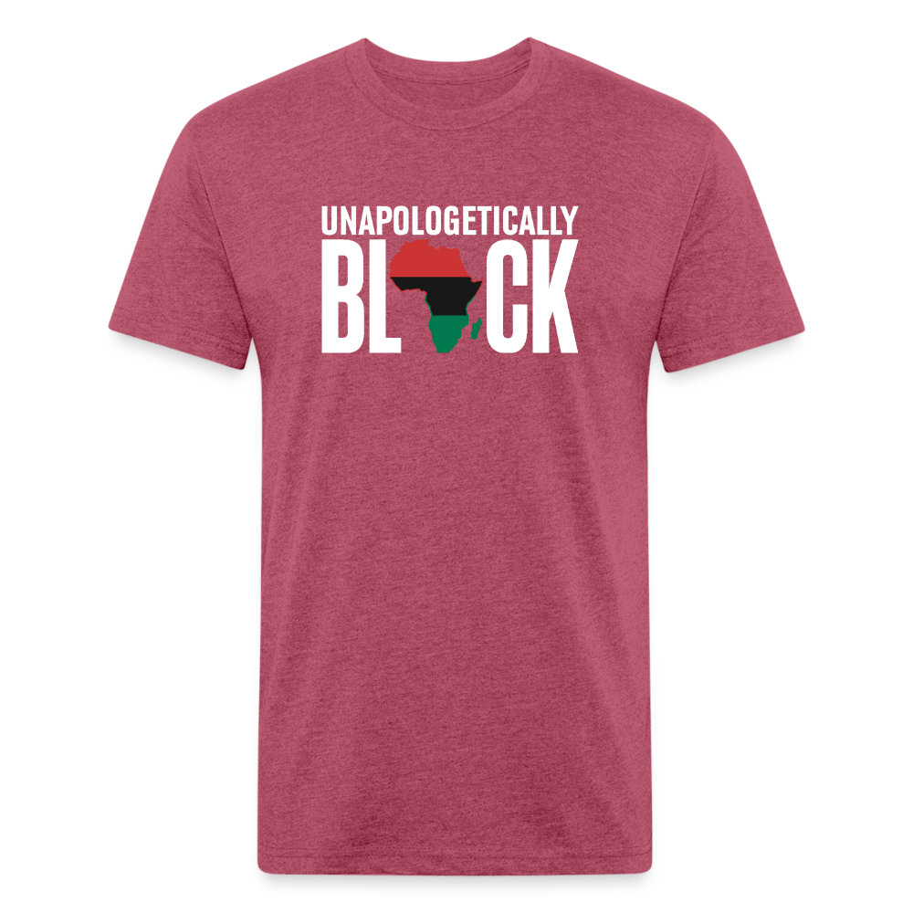 Unapologetically Black RBG Unisex Fitted Cotton/Poly T-Shirt (Style 2) - heather burgundy