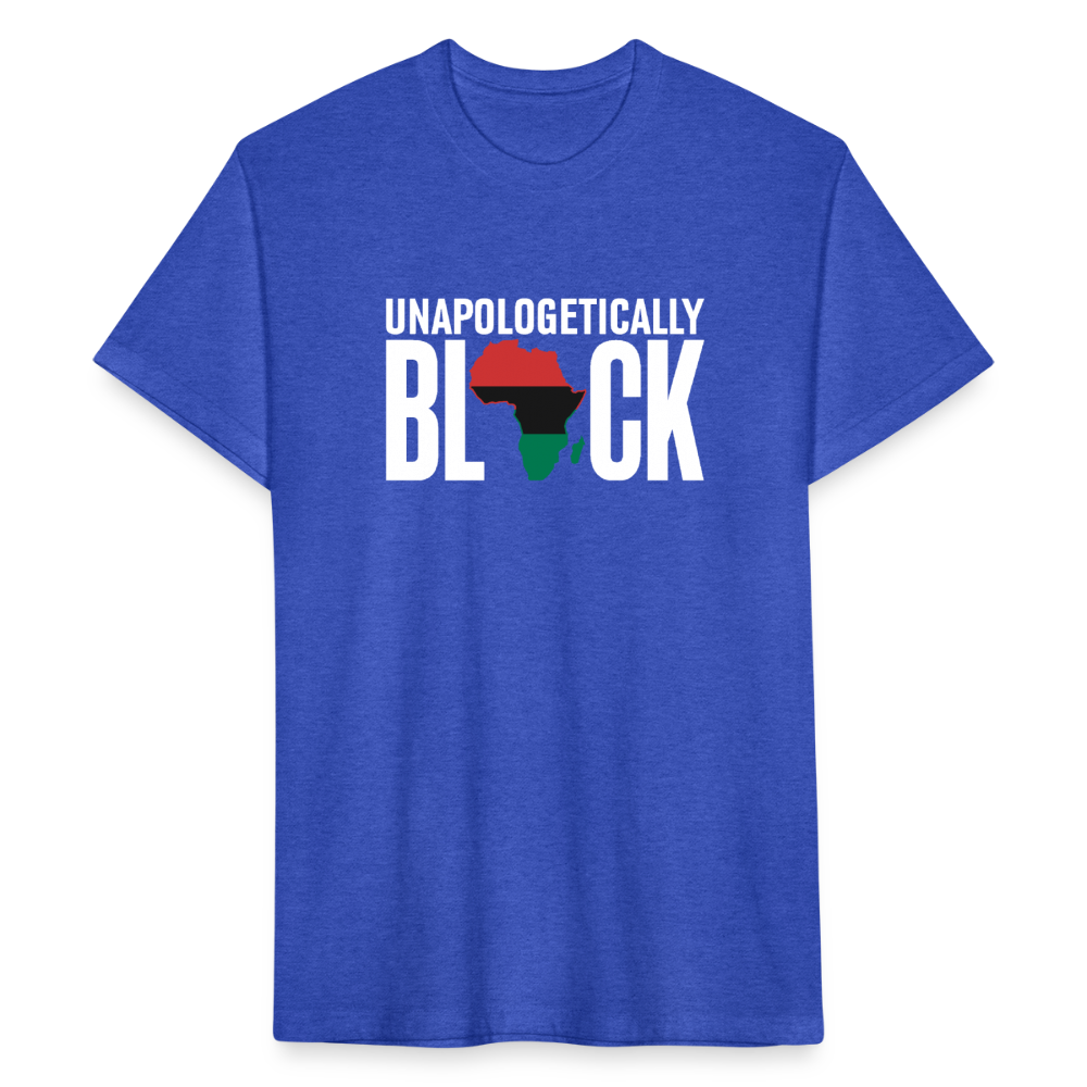 Unapologetically Black RBG Unisex Fitted Cotton/Poly T-Shirt (Style 2) - heather royal