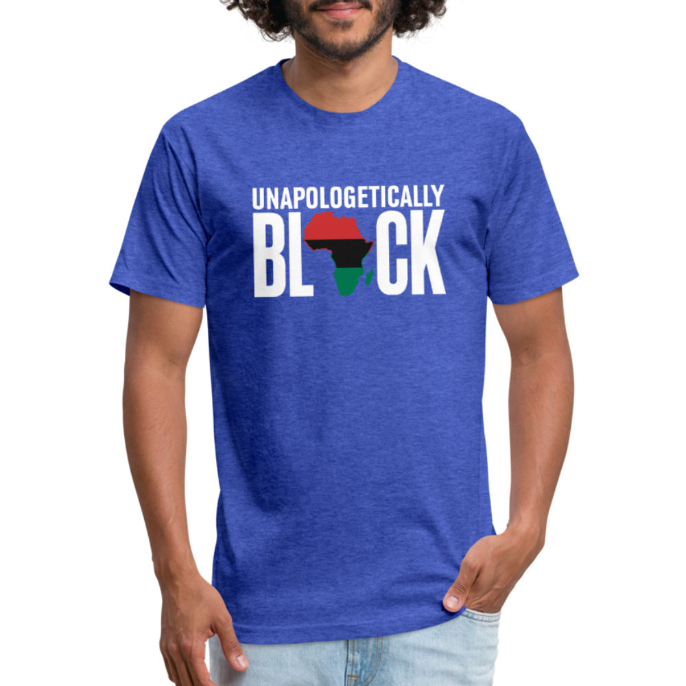 Unapologetically Black RBG Unisex Fitted Cotton/Poly T-Shirt (Style 2) - heather royal