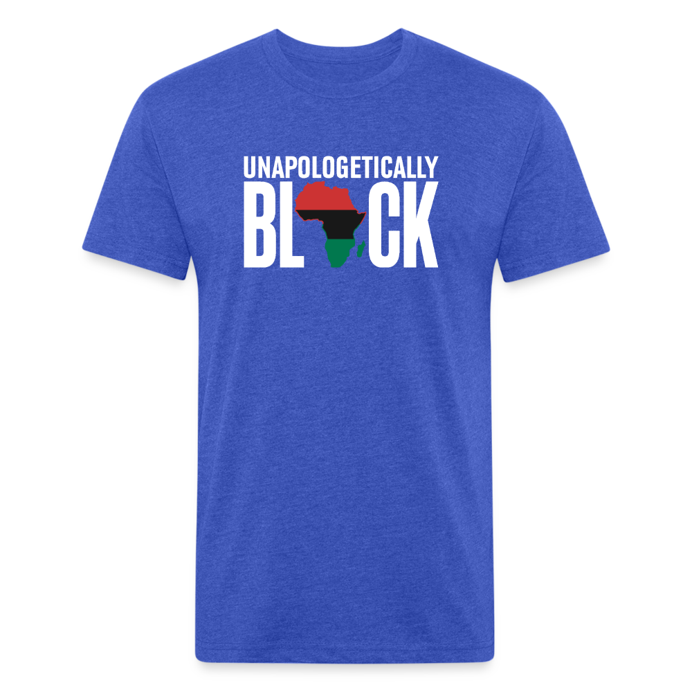 Unapologetically Black RBG Unisex Fitted Cotton/Poly T-Shirt (Style 2) - heather royal