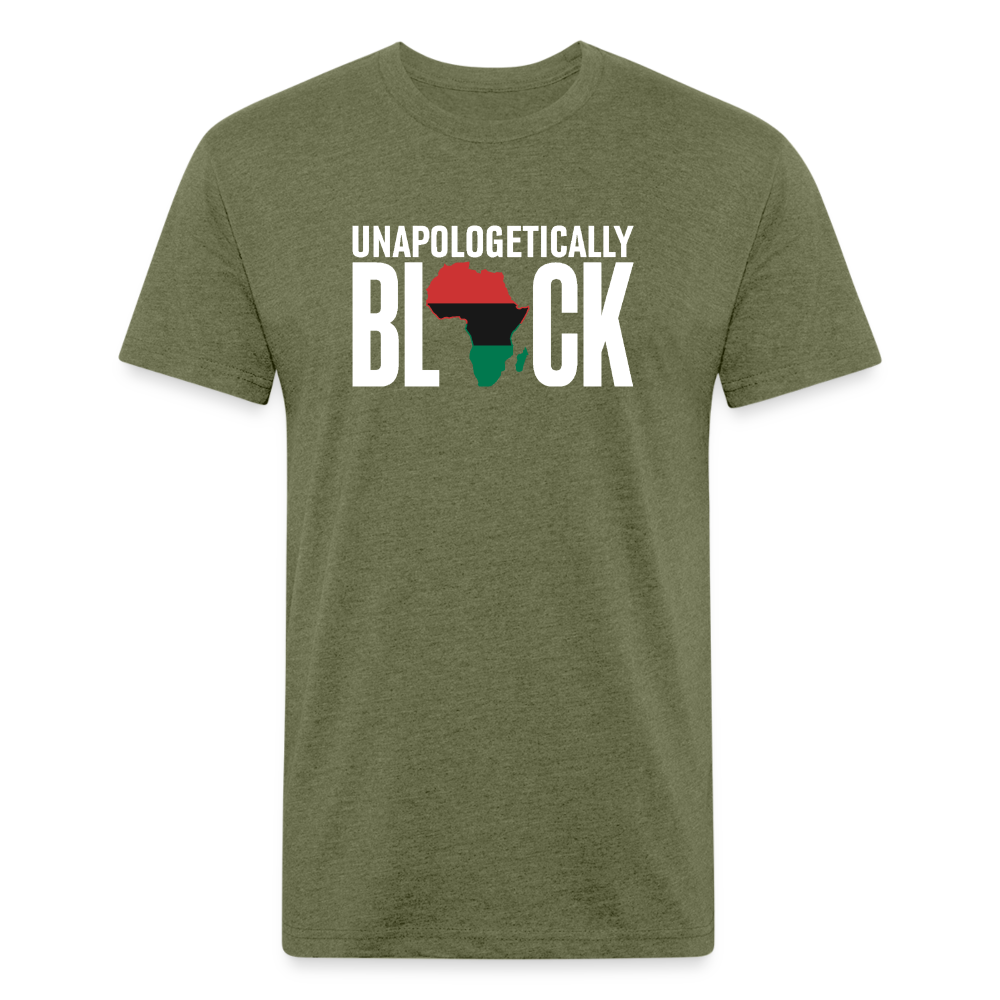 Unapologetically Black RBG Unisex Fitted Cotton/Poly T-Shirt (Style 2) - heather military green