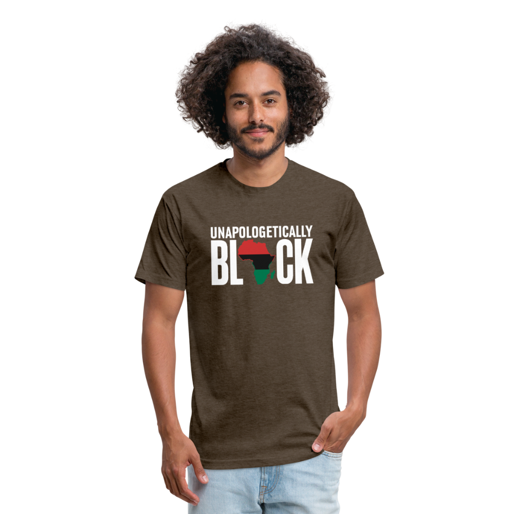 Unapologetically Black RBG Unisex Fitted Cotton/Poly T-Shirt (Style 2) - heather espresso