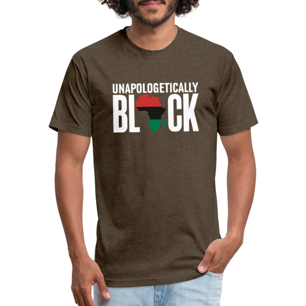 Unapologetically Black RBG Unisex Fitted Cotton/Poly T-Shirt (Style 2) - heather espresso