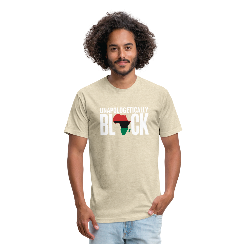 Unapologetically Black RBG Unisex Fitted Cotton/Poly T-Shirt (Style 2) - heather cream