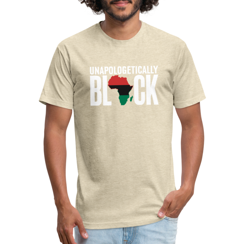 Unapologetically Black RBG Unisex Fitted Cotton/Poly T-Shirt (Style 2) - heather cream