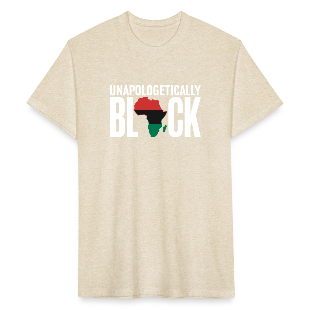 Unapologetically Black RBG Unisex Fitted Cotton/Poly T-Shirt (Style 2) - heather cream