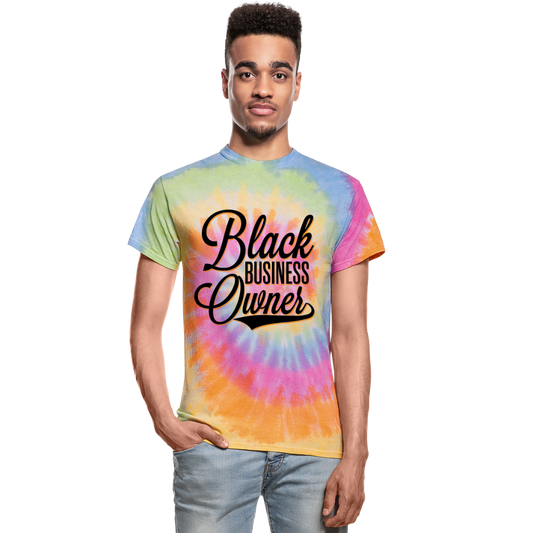 Black Business Owner Unisex Tie Dye T-Shirt - rainbow