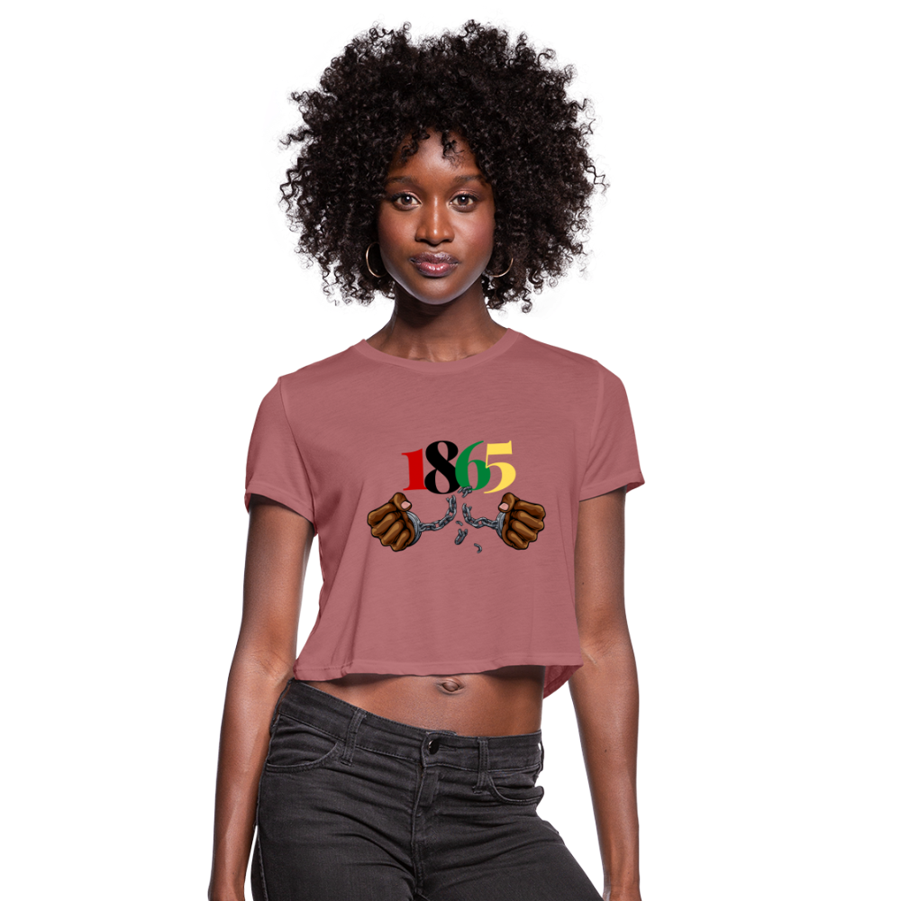 1865 Juneteenth Women's Cropped T-Shirt - mauve