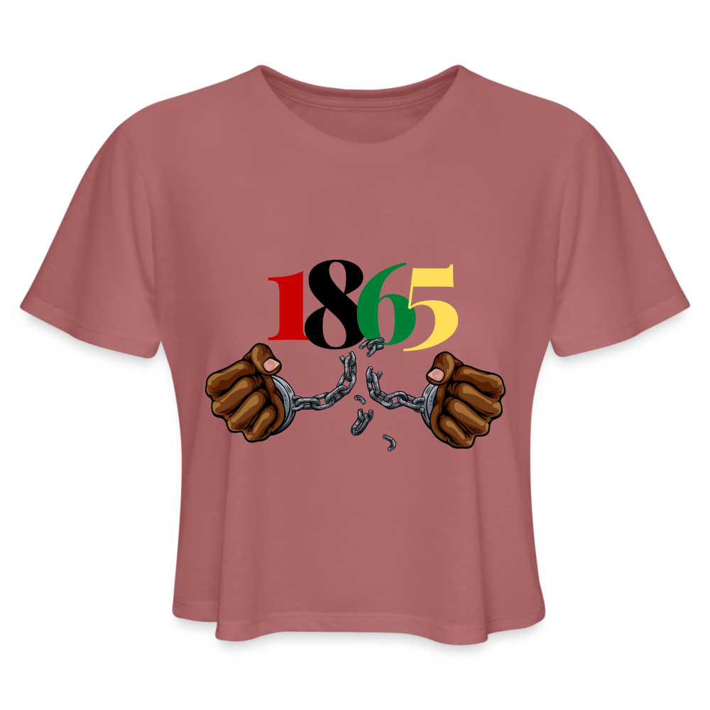 1865 Juneteenth Women's Cropped T-Shirt - mauve