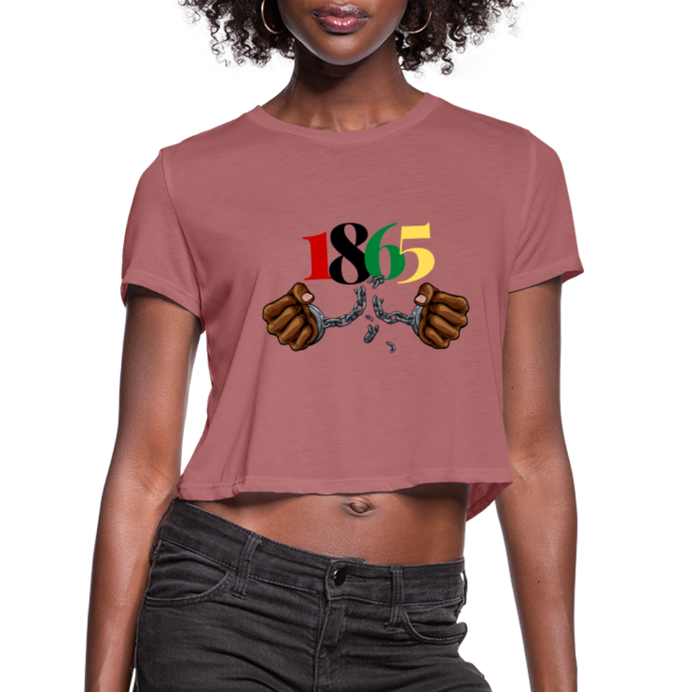 1865 Juneteenth Women's Cropped T-Shirt - mauve