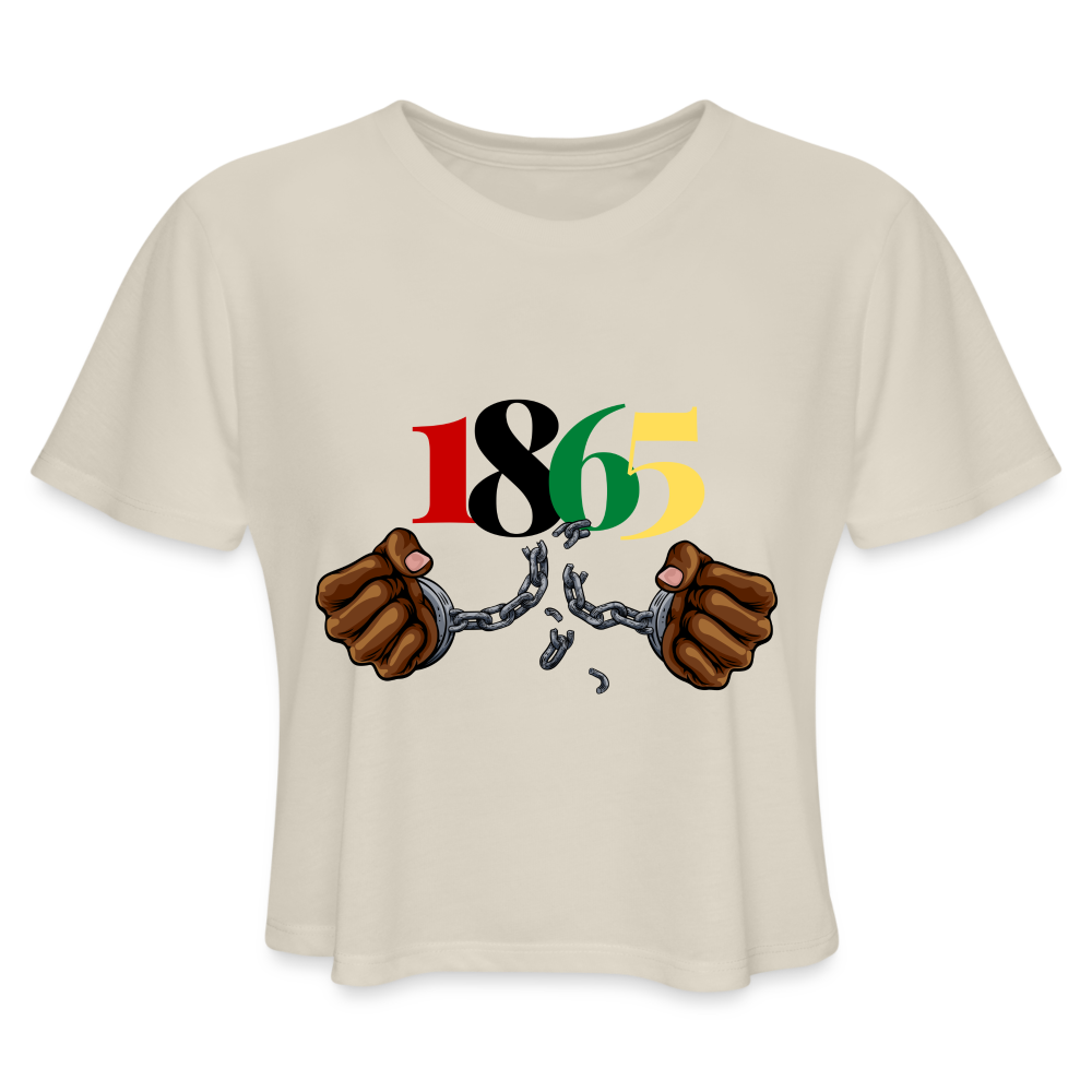 1865 Juneteenth Women's Cropped T-Shirt - dust