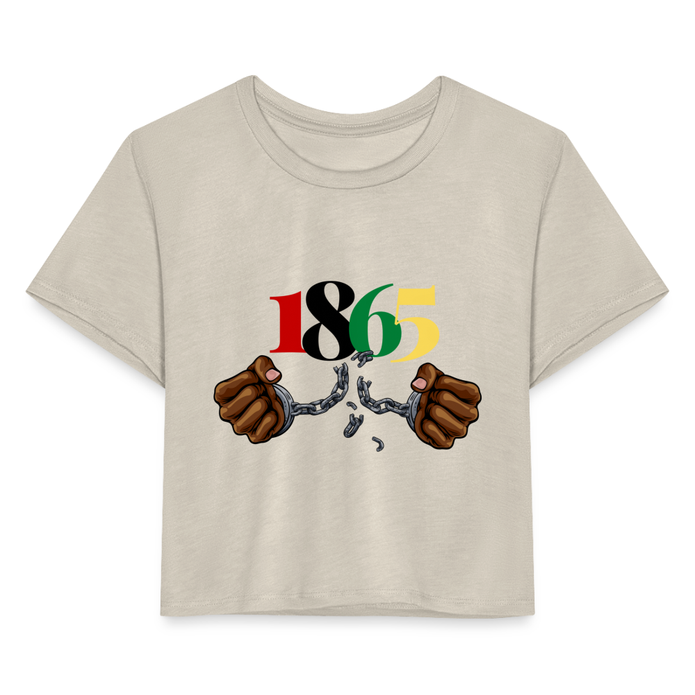 1865 Juneteenth Women's Cropped T-Shirt - dust