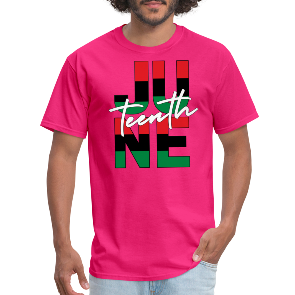 Juneteenth RBG Squared Unisex Classic T-Shirt - fuchsia