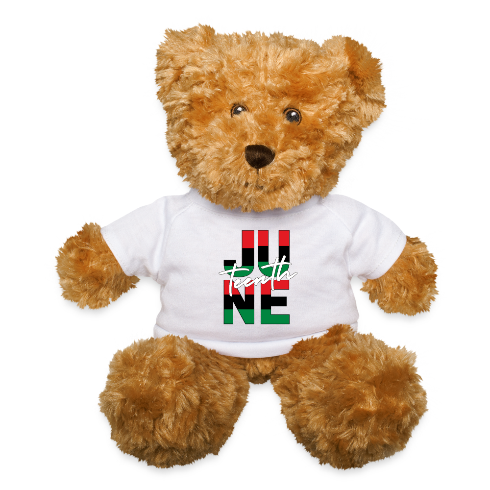 Juneteenth RBG Squared Teddy Bear - white