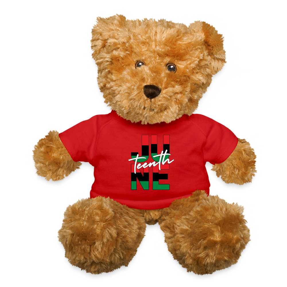 Juneteenth RBG Squared Teddy Bear - red