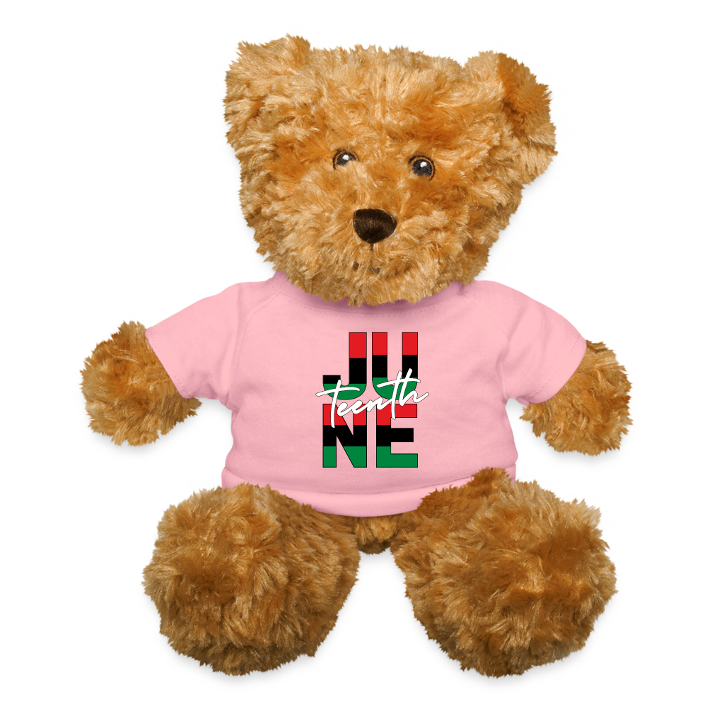 Juneteenth RBG Squared Teddy Bear - petal pink