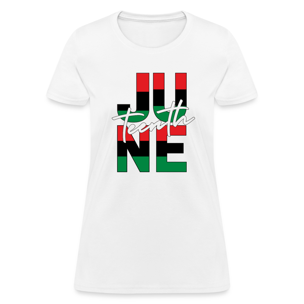 Juneteenth RBG Squared Women's T-Shirt - white