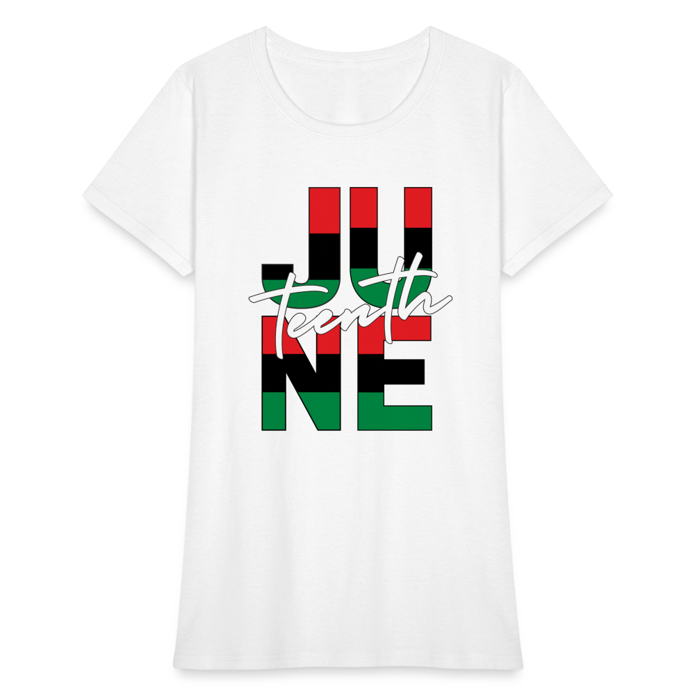 Juneteenth RBG Squared Women's T-Shirt - white