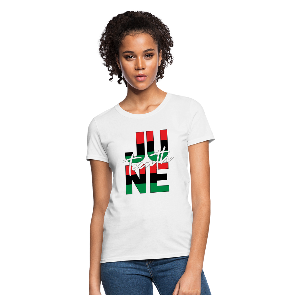 Juneteenth RBG Squared Women's T-Shirt - white