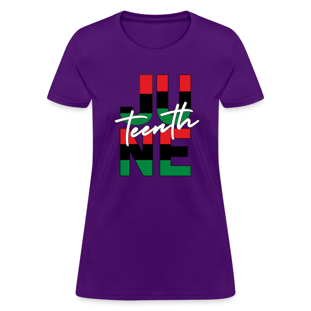 Juneteenth RBG Squared Women's T-Shirt - purple