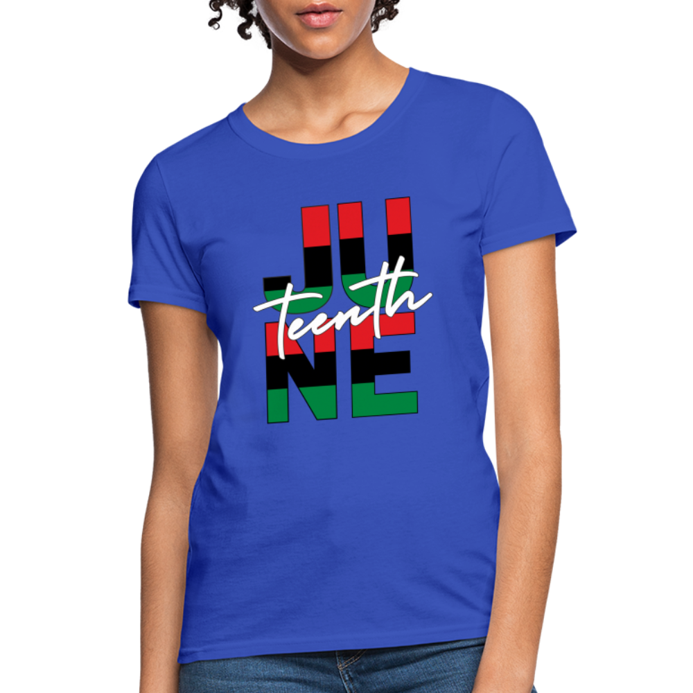 Juneteenth RBG Squared Women's T-Shirt - royal blue