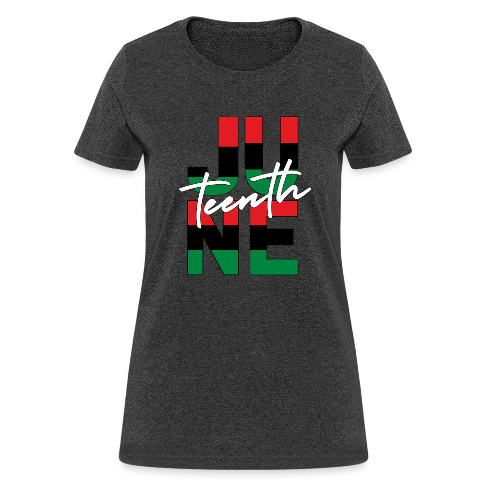 Juneteenth RBG Squared Women's T-Shirt - heather black