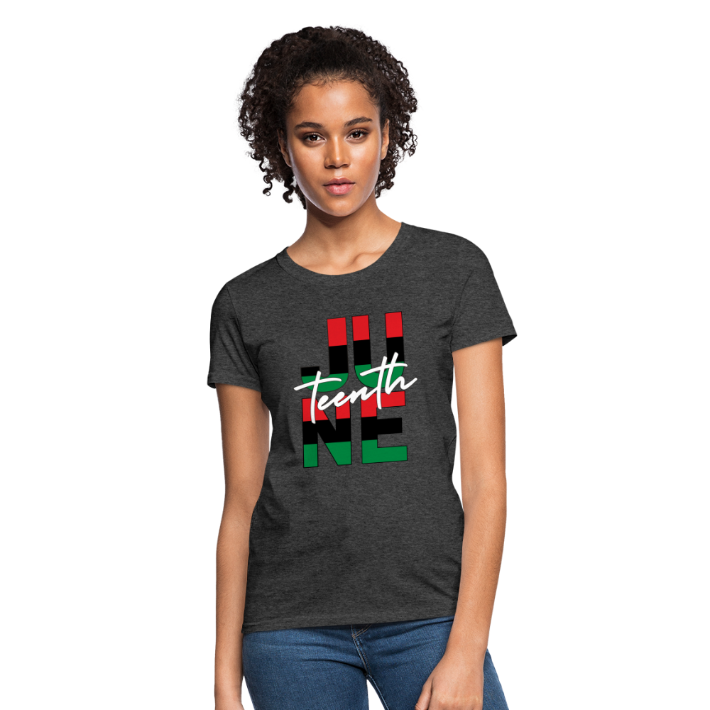 Juneteenth RBG Squared Women's T-Shirt - heather black