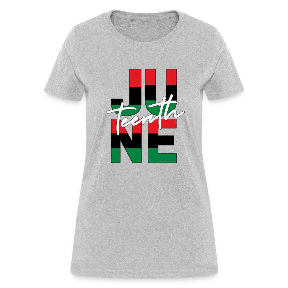 Juneteenth RBG Squared Women's T-Shirt - heather gray