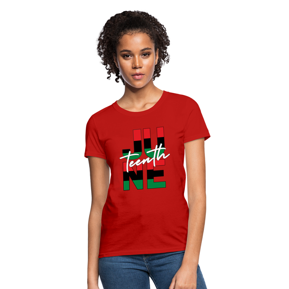 Juneteenth RBG Squared Women's T-Shirt - red