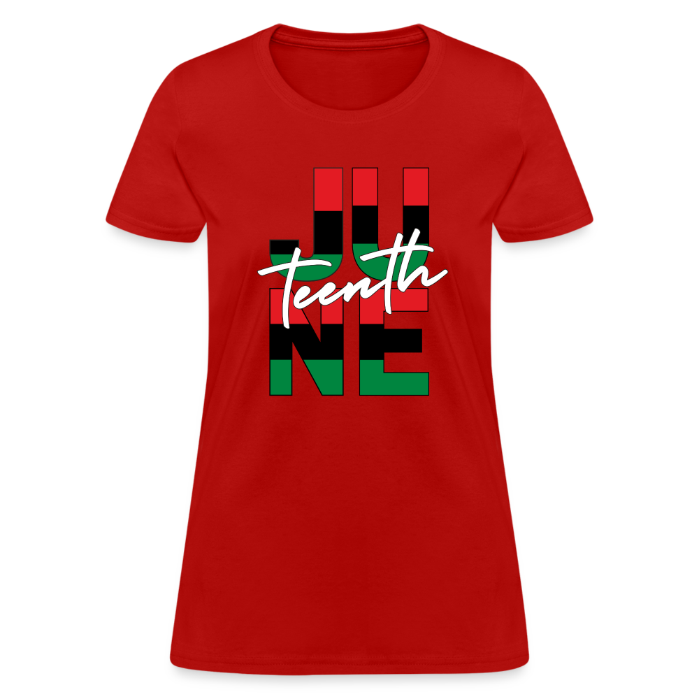 Juneteenth RBG Squared Women's T-Shirt - red