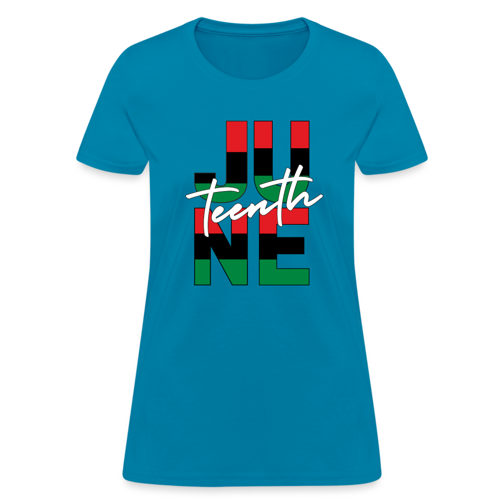 Juneteenth RBG Squared Women's T-Shirt - turquoise